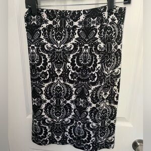 Pink Blush black and white pencil skirt